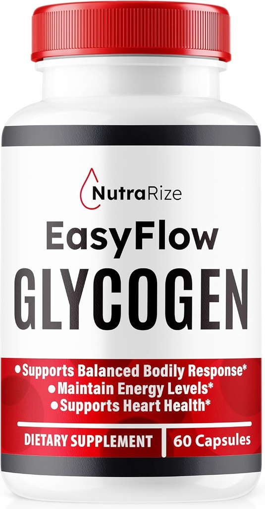NutraRize Easy Flow Glycogen, EasyFlow Glycogen Support Capsules, Easy Flow Glyco Optimizer, Official EasyFlow Glyco Optimiser Caps, Easy Flow Detox Cleanse, Easy Flow Glycol (60 cápsulas)