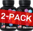 Suplementos de hierro vegano para mujeres con ácido fólico - 168% Ácido fólico fólico, 194% Constructor de sangre sulfato ferroso con anemia y mujeres embarazadas - 2-Pack, 120 Tablas de hierro sin gluten