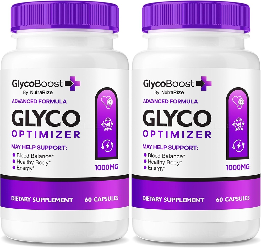NutraRize (2 Pack) GlycoBoost - Official Glyco Boost Blood Support Formula, All Natural Capsules for Healthy and Stable Levels, GlycoBoost Blood Vessel Cleaner, Glyco Boost Optimizer (120 cápsulas)