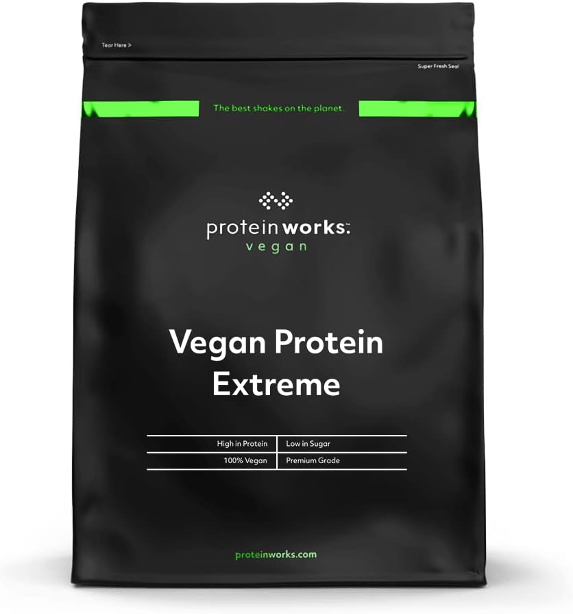 Protein Works - Vegan Protein Extreme tención 29g Protein ← Plant Based Shake   Multi-Source Protein Blend ← Cookies 'n' Cream ¦