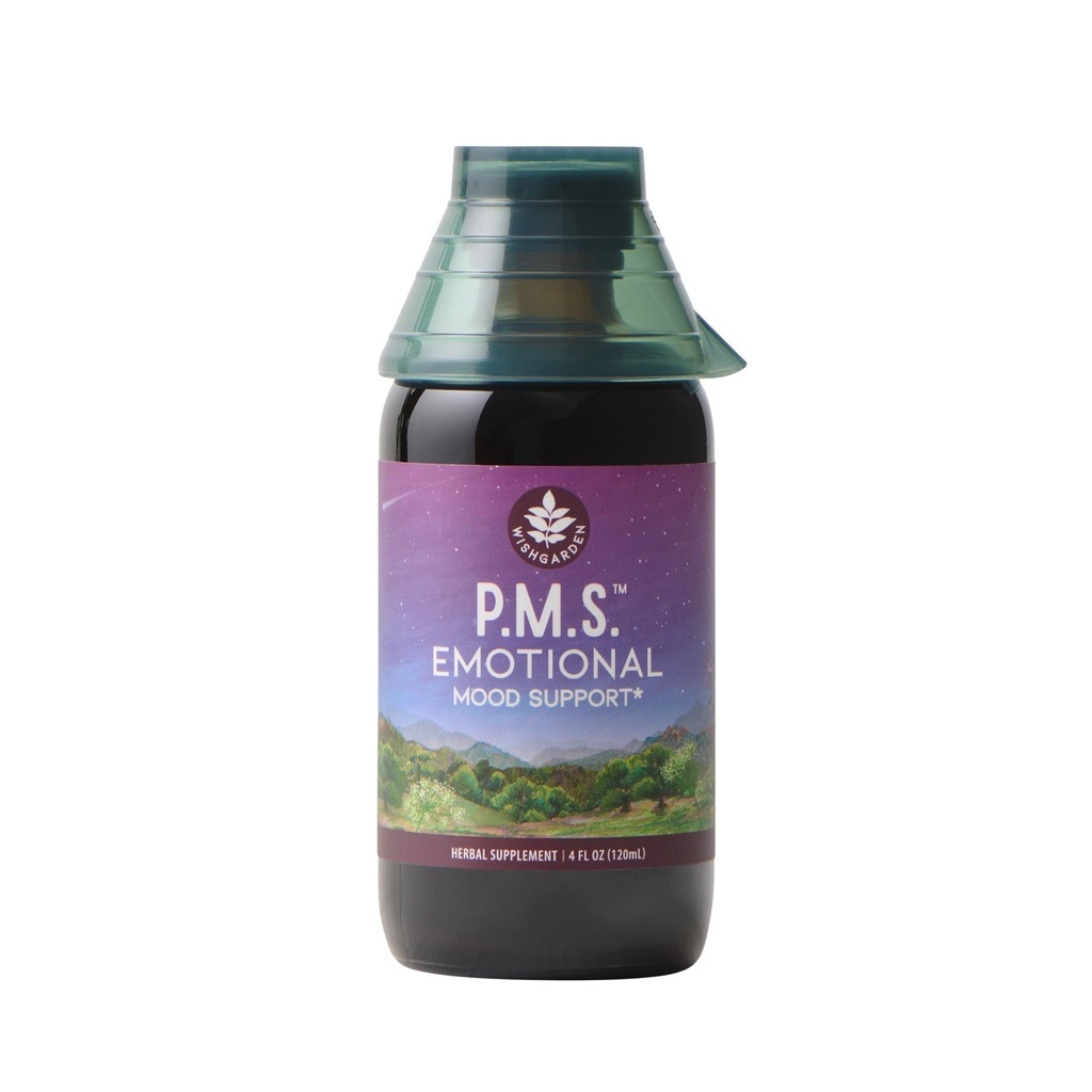 WishGarden Herbs PMS Emotional for Women - Herbal PMS Support Supplement for Women with Vitex Berry &amp; Blue Vervain, PMS Mood Swing Relief &amp; PMDD Relief Supplement, Emotional Support During PMS, 4oz