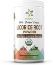 Orgánica Aura Licorice Root Powder 16Oz -1Lb. Natural Digestivo y Soporte Inmunitario. Mejora la salud general. Suplemento 100% Natural y Raw Superfood. Sin GMO. Gluten Free.