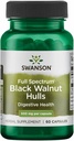 Swanson Black Walnut Hulls 500 Milligrams 60 cápsulas