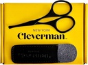 Tijeras de pelo faciales de Cleverman Premium – Tijeras de pelo de nariz profesional, cuchillas de seguridad curvadas y consejos redondeados para ceja, bigote, barba, corte de pelo de oído. Herramientas de baño de acero inoxidable para hombres
