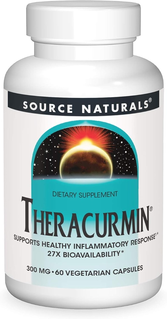 Fuente Naturals Theracurmin, Supports Healthy Inflammatory Response*, 300 mg - 60 cápsulas vegetarianas