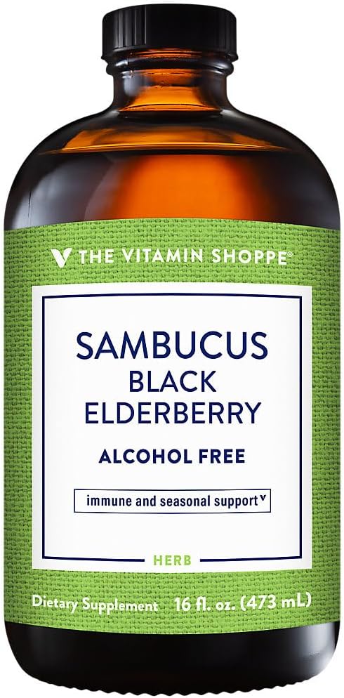 La vitamina Shoppe Sambucus Black Elderberry Extracto (16 Fluid Ounces Liquid)