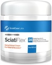 SciatiFlex Crema ciática tópica - Fuerza máxima para el trastorno nervioso ciático en la espalda baja, caderas, nalgas, piernas y pies - Crema de cáñamo con extracto de arnica, manteca de karité, aloe Vera - 4oz