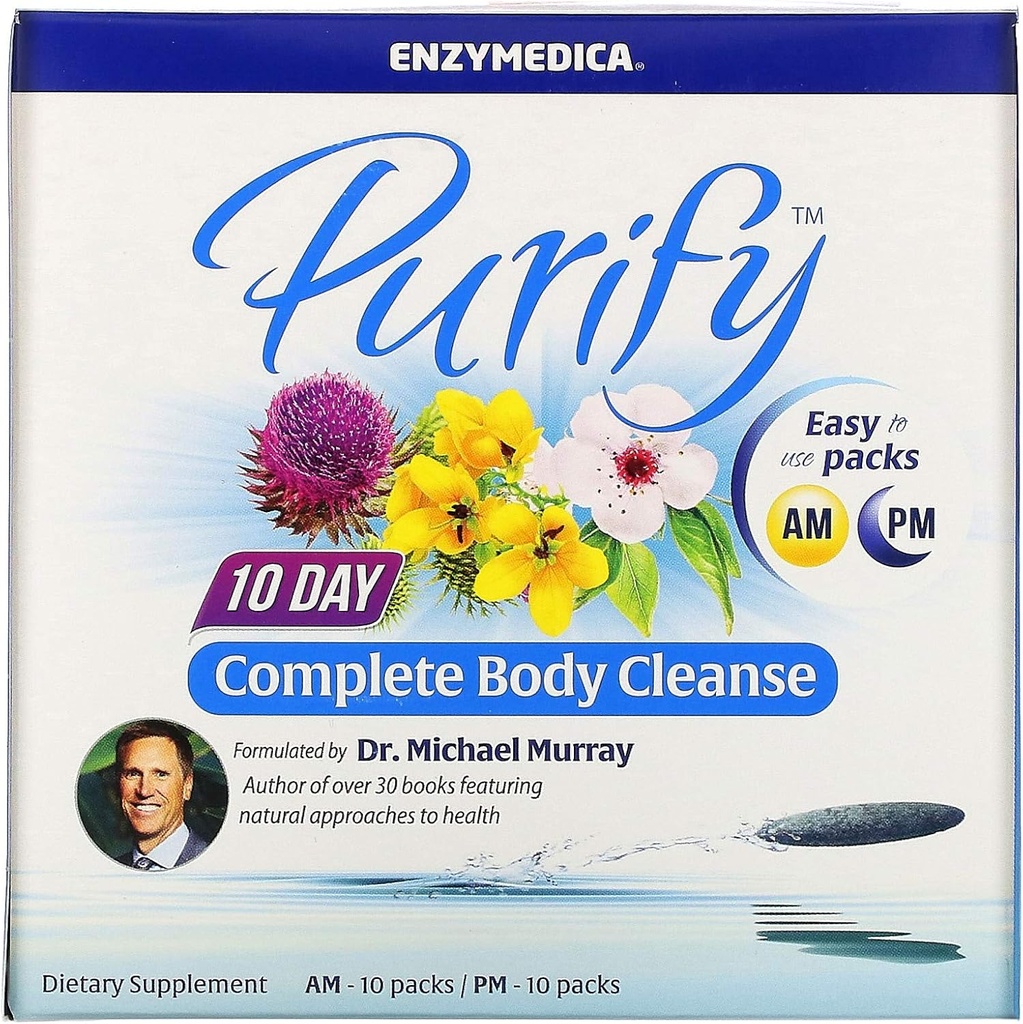 Enzymedica, 10 días de limpieza completa del cuerpo, programa de desintoxicación botánica para apoyar la desintoxicación completa del cuerpo, 20 paquetes (20 porciones)