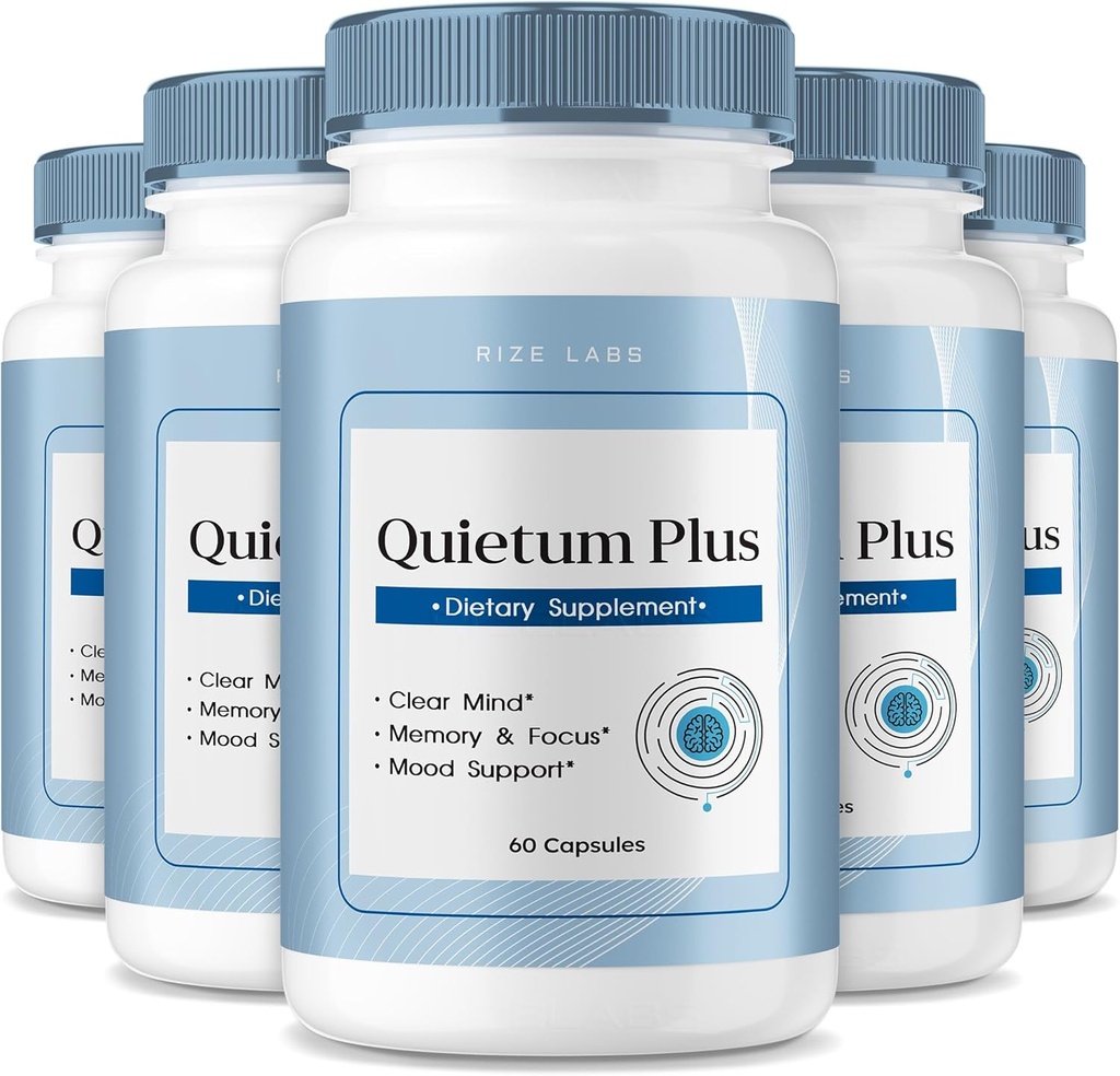 rize labs - Quietum Plus Tinnitus Relief Capsules Supplement, Advanced Formula Reduce Ear Ring, Pills to Support Hearing Function (300 capsules)