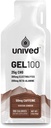 Gel Unived 100 - Gel Vegan Energy para la resistencia Athletes Runners & Cyclists - 100kcal - Cocoa Choco - 50mg Caffeine - Pack de 6