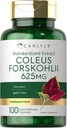 Carlyle Coleus Forskohlii Capsules Silencio 625mg Silencio 100 Conde ← No GMO &amp; Gluten Free Standardized Extract ← Forskolin Supplement