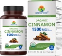 Brieofood Organic Cinnamon 1500mg, 45 Servings, Vegetarian, Gluten Gratis, 90 Tablets Vegetarianos