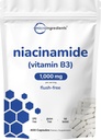 Vitamina B3 Niacinamide 500mg Por Capsule, 400 cápsulas TENIDO 1000mg Flush Free Niacin Por Serving, Essential B Vitamin Supplement ANTE Skin Care Health & Energy Support ← Non-GMO, Gluten Free