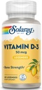 SOLARAY Vitamina D3 Lozenges 50mcg - 2000IU D3 Vitamina - Huesos fuertes, músculo y soporte inmunológico - Sabor natural de limón - Lab Garantía verificada de 60 días - 60 Serviciones, 60 Lozenges