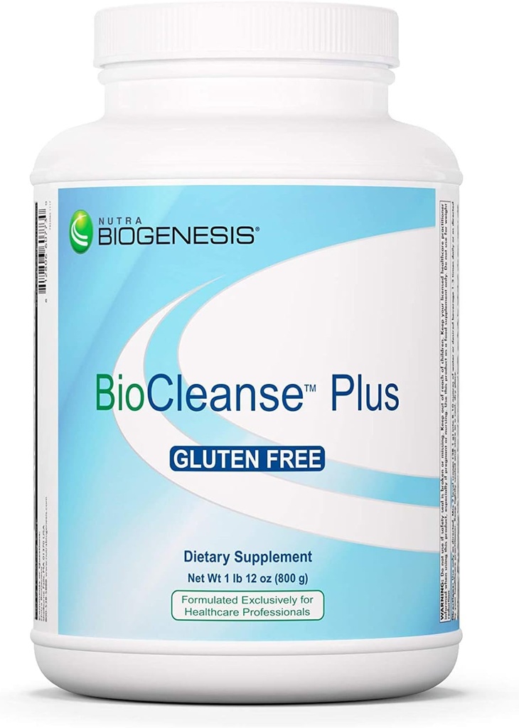 Nutra BioGenesis BioCleanse Plus - Immune & Antioxidant Supplement for Women & Men with Milk Thistle, Vitamins, Minerals, 12g Vegan Protein Per Serving - 1 lb 9.7 oz