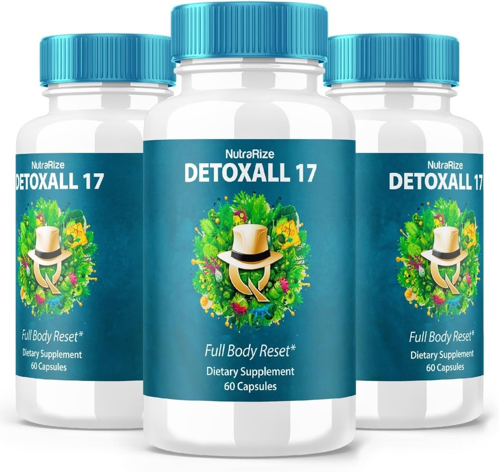 (3 Pack) DetoxAll 17, DetoxAll 17 Full Body Reset, DetoxAll17 Dietary Supplement for General Health and Wellness, Maximum Strength All-Natural Pills to Boost Energy, Detox All 17 Review (180 Capsules)