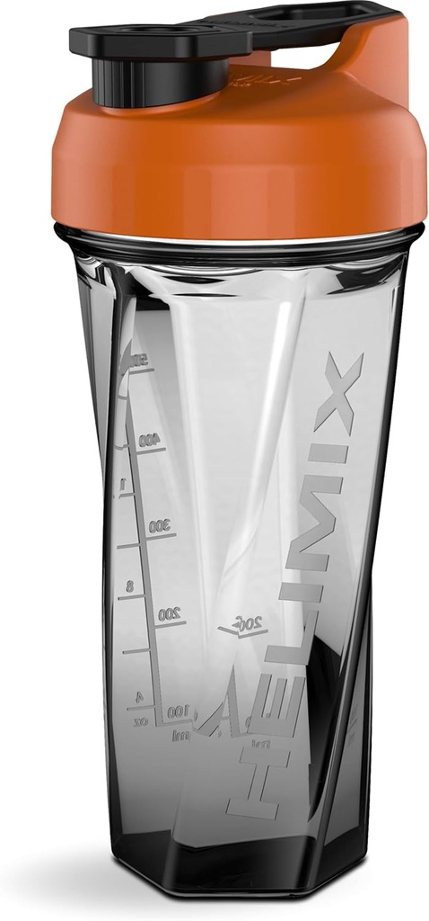 HELIMIX 2.0 Vortex Blender Shaker Bottle Holds upto 28oz  No Blending Ball or Whisk Silencio EE.UU. Hecho ← Portable Pre Workout Whey Protein Drink Shaker Cup ¦ Mixes Cocktails Smoothies Shakes ← Top Rack Safe