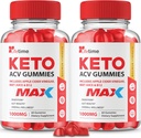 (2 Pack) Lifetime Keto Max Gummies - Fórmula Oficial, Vegan, Non GMO - Lifetime Keto Plus acc Gummies, Life Time Gummies with Lifetime Gummies , Vitamina B12, Beet Root, Pomegranate (60 Gummies)