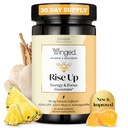 Ganado Wellness Rise Up, Energy & Focus Gummies for Women - Daily Brain Boost Gummy Suplemento con la cafeína natural, Ashwagandha, B12, Nootropics Alpha-GPC & Lion’s Mane - Pineapple, 60 Gummies