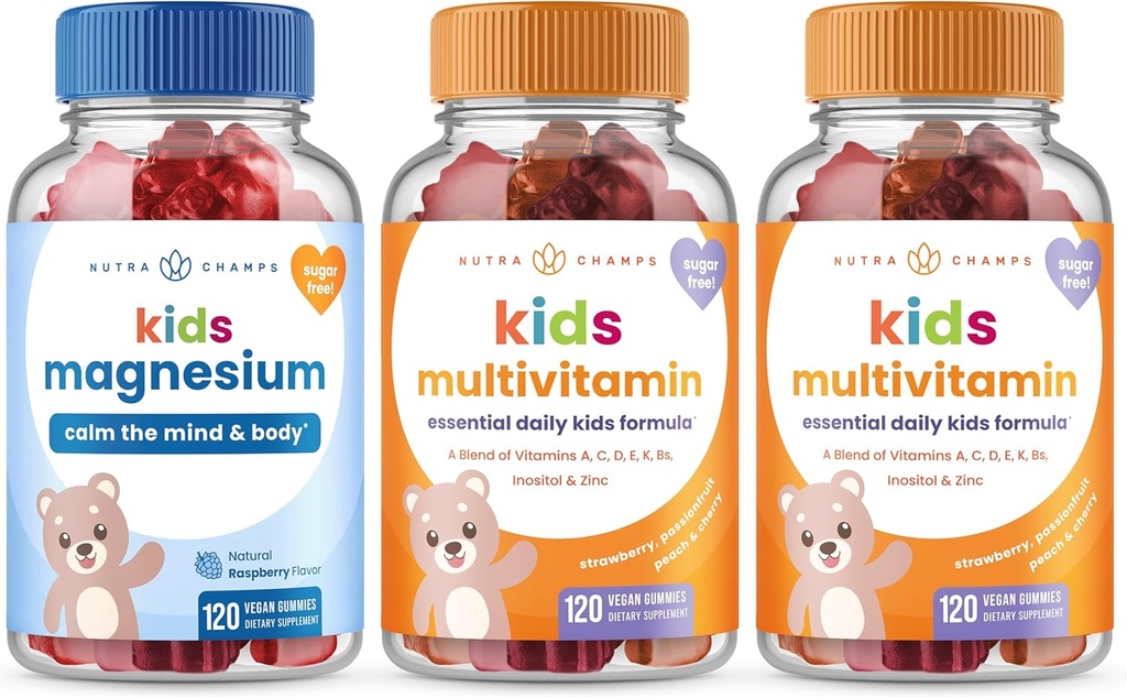 NutraChamps Kids Multivitamins &amp; Kids Magnesium Gummies