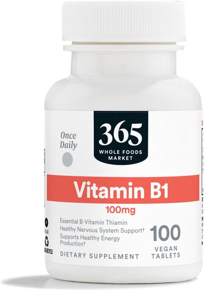 365 by Whole Foods Market, Vitamin B1 100mg, Vegan, 100 Tablets