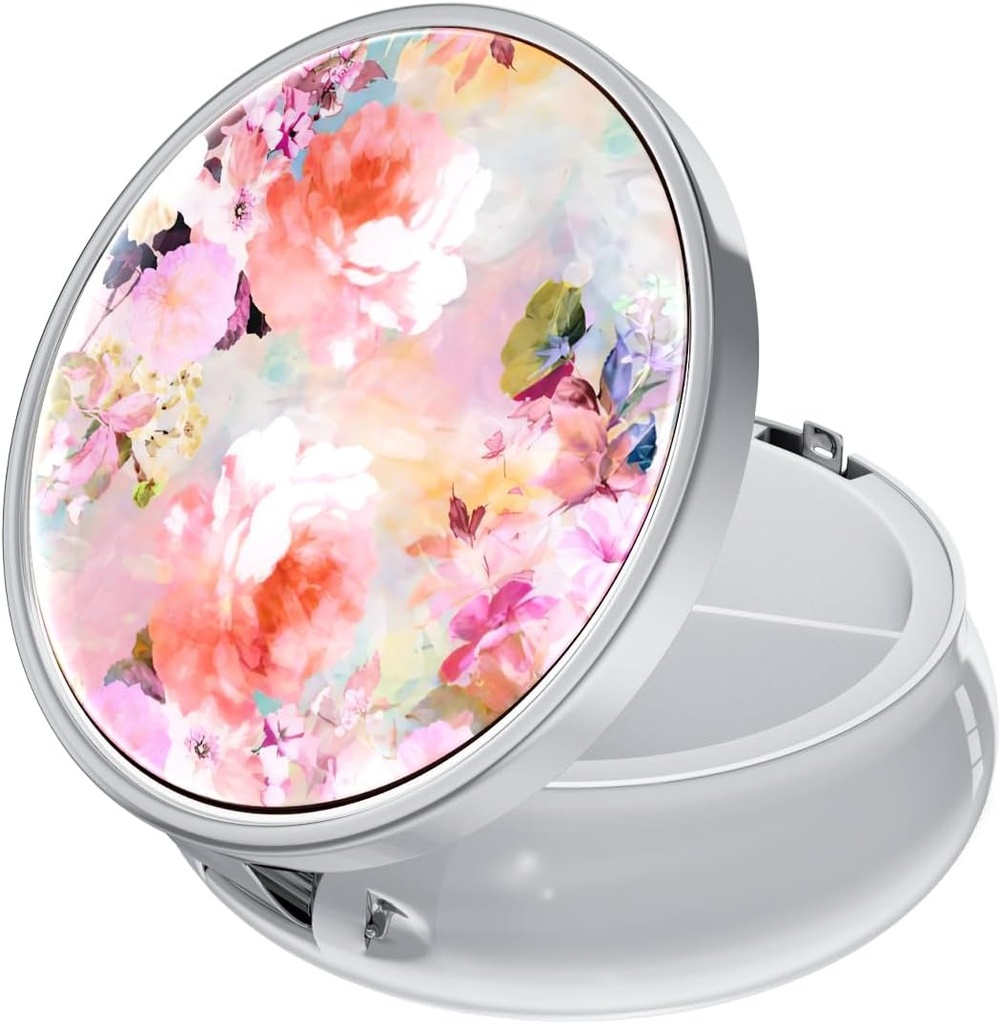 Caja de Píldora de Rouidr, 3 Caja de Píldora de Medicina de Compartimiento, Caja de Medicina de Viajes de Metal Pequeño