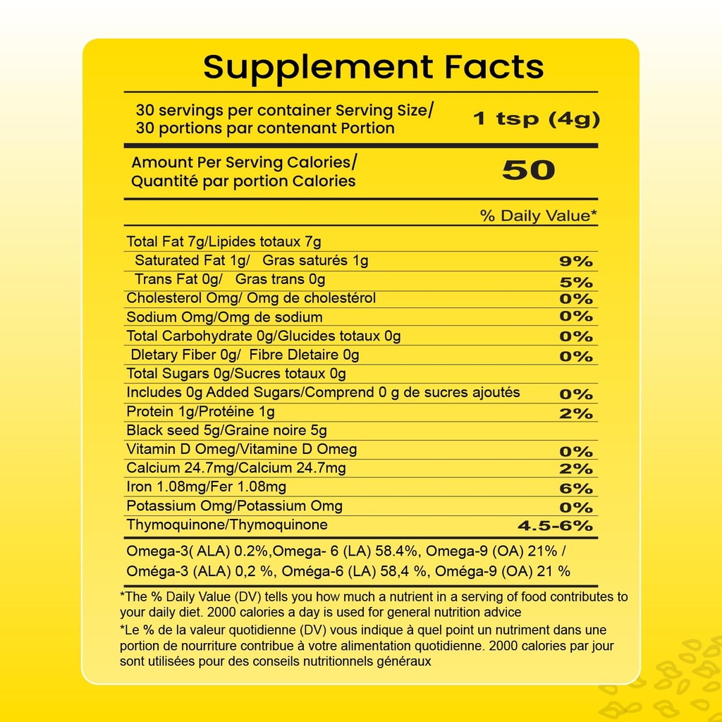 Buie Black Seed Oil – 100% puro " Natural Organic Cold-Presed Nigella Sativa Oil – Con 4.5–6% Thymoquinone " Omega 3 6 9 – apoya la piel, la digestión " Daily Wellness – 8 Fl oz