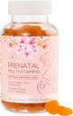 Gummies de vitamina prenatal - Nutrientes esenciales para la mujer, el embarazo y el desarrollo fetal - Incluye folato (ácido alimentario), DHA, Choline, Vitamina D - Preparar, Soporte " Salud nórdica - 120 Gummies
