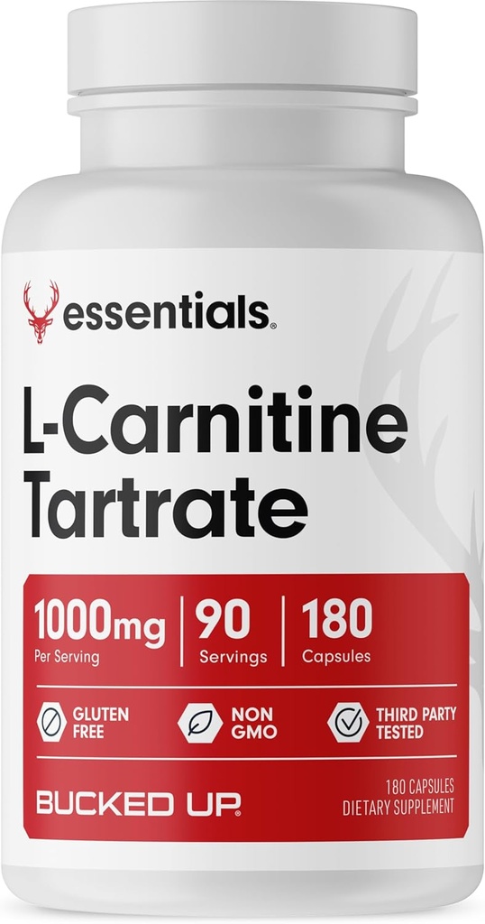Abróchate L-Carnitina Tartrate 1000mg, Essentials (90 Servings, 180 Capsules)