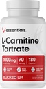 Abróchate L-Carnitina Tartrate 1000mg, Essentials (90 Servings, 180 Capsules)