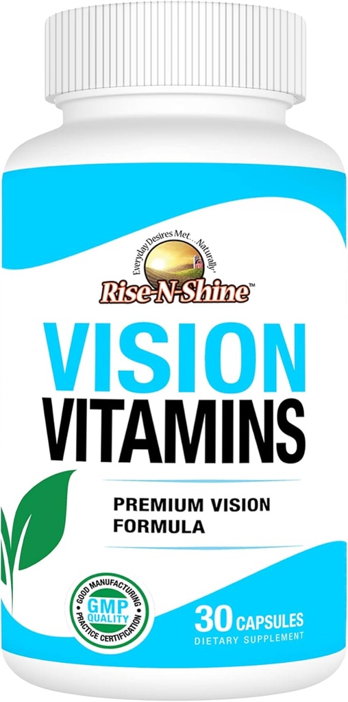 Visión Vitaminas Fórmula con Luteína, Vitamina A, Taurina, Zinc, Turmérica Root y Más para apoyar Visión 30 Conde