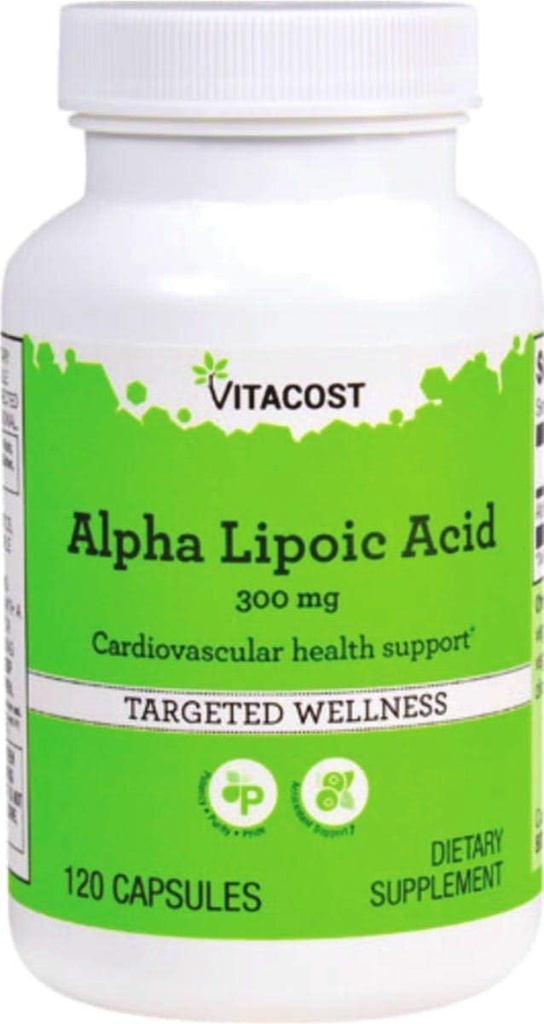 Ácido Alfa Lipoico Vitacost - 300 mg - 120 cápsulas