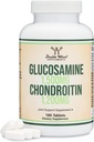 Glucosamine Chondroitin Triple Strength (1,500mg Glucosamine Sulfate, 1,200mg Chondroitin) 180 Tablets, Two Month Supply (Joint Support Supplement) Gluten Free, Non-GMO by Double Wood