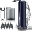 Ear Wax Removal - Electric Ear Irrigation Flushing System, Water Powered Ear Cleaner with 4 Pressure Modes, Safe and Effective Ear Cleaning Tool, Water Resistant USB Rechargeable (Blue)