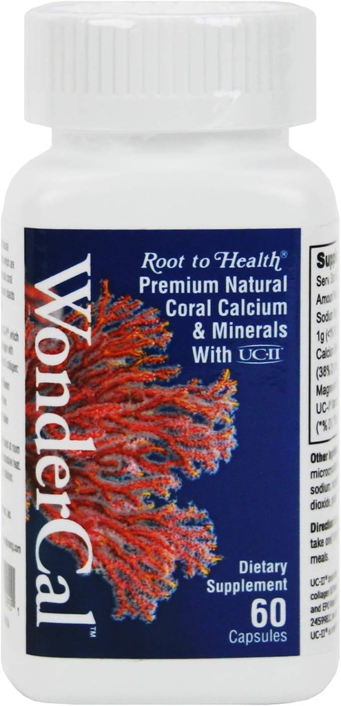 Hsu's Ginseng SKU 2955 Silencio WonderCal, 60 Conde Silencio Coral Calcium Suplemento Silencio Silencio latitud 60ct Bottle, B000153ROK