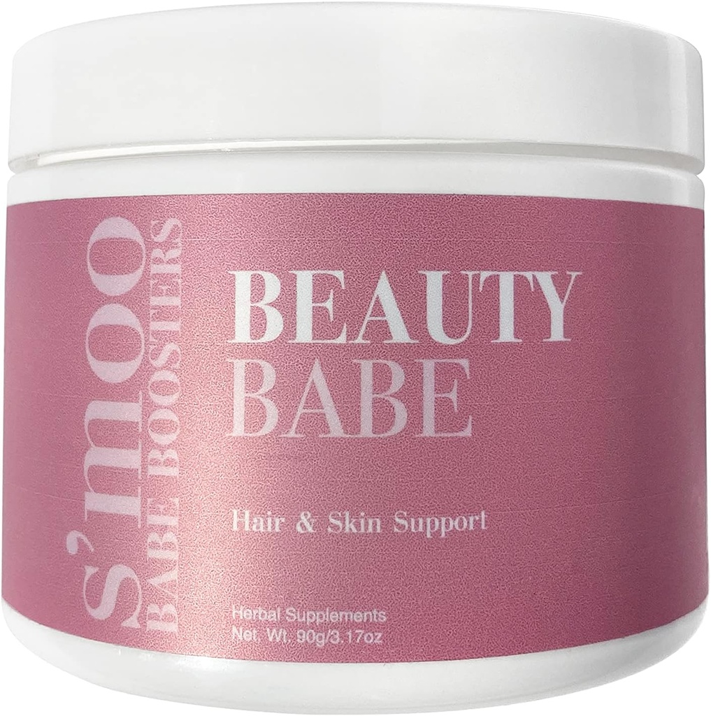 S'moo Beauty Babe Hair Nails and Skin Powder Supplement ← Soporte Skin, Anti Aging, Glowing & Health, y mejorar Nail &amp; Hair Growth and Strength Gluten Free (30 Servings)