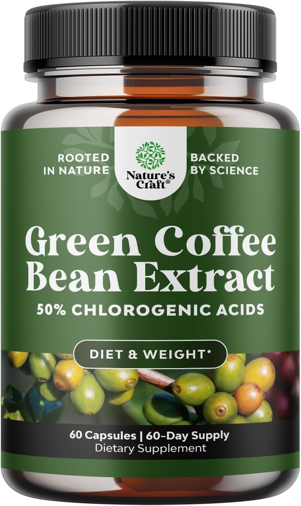 Puro extracto de grano de café verde para las píldoras de pérdida de peso - Suplemento dietético a la grasa quema Curb Appetite y el metabolismo más alto para hombres y mujeres - Contiene antioxidantes a la detox y la limpieza - 750mg cápsulas