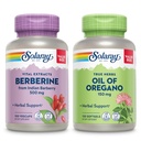 SOLARAY Berberine and Oil of Oregano Bundle - Berberine HCl de Indian Barberry Plus Oregano Oil Supplement for Powerful Wellness Support - 100 VegCaps/120 Softgels