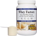 Whey Factors by Natural Factors, Grass Fed Whey Protein Concentrate, Aids Muscle Development and Immune Health, French Vanilla, 12 Oz