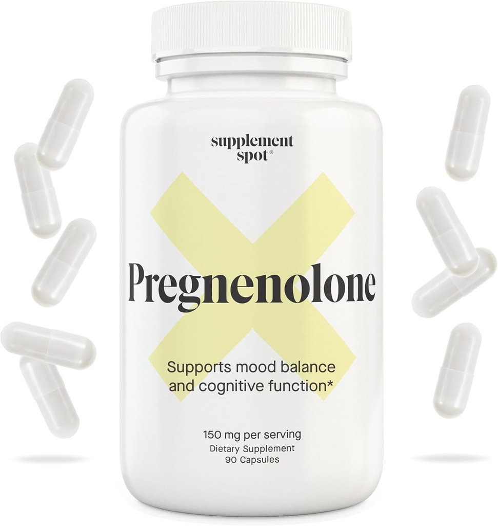 Pregnenolone 150 Mg Energy Supplement – Pregnenolone to Support Healthy Mood for Women &amp; Men (90 Servings)