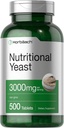 Horbaach Nutricional Levadura Tabletas 3000mg Silencioso 500 Contar con B12, B1, B2, y Niacin Silencioso No GMO &amp; Gluten Suplemento Gratis