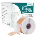 Hojas de cicatrices de silicona (1.6"x 158" Roll-4M), cinta de cicatrices de silicona para el tratamiento de eliminación de cicatrices, tiradas de silicona reutilizables para la sección C, Keloid, Burn, Acne, Scars quirúrgicas