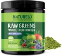 NATURELO Greens Superfood Powder 240 Grams, Mixed Berry - Supports Energy, Immunity and Detox - Incluye Spirulina, Wheat Grass and Organic Greens for Whole Food Nutrition