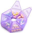 Organizador semanal de píldoras Gran caja de 7 días Organizador de píldoras diarias Caso de medicina para píldoras de aceite de pescado vitamina Suplementos Artritis