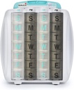 Medicación y suplemento Pillbox Organizer, 3⁄4 en x 7 en - 28-Day Medicine Sorter - FSA y HSA Eligible – dispensador mensual de medicamentos - Fácil de Llenar - 4-Week Pill Holder - Travel Friendly