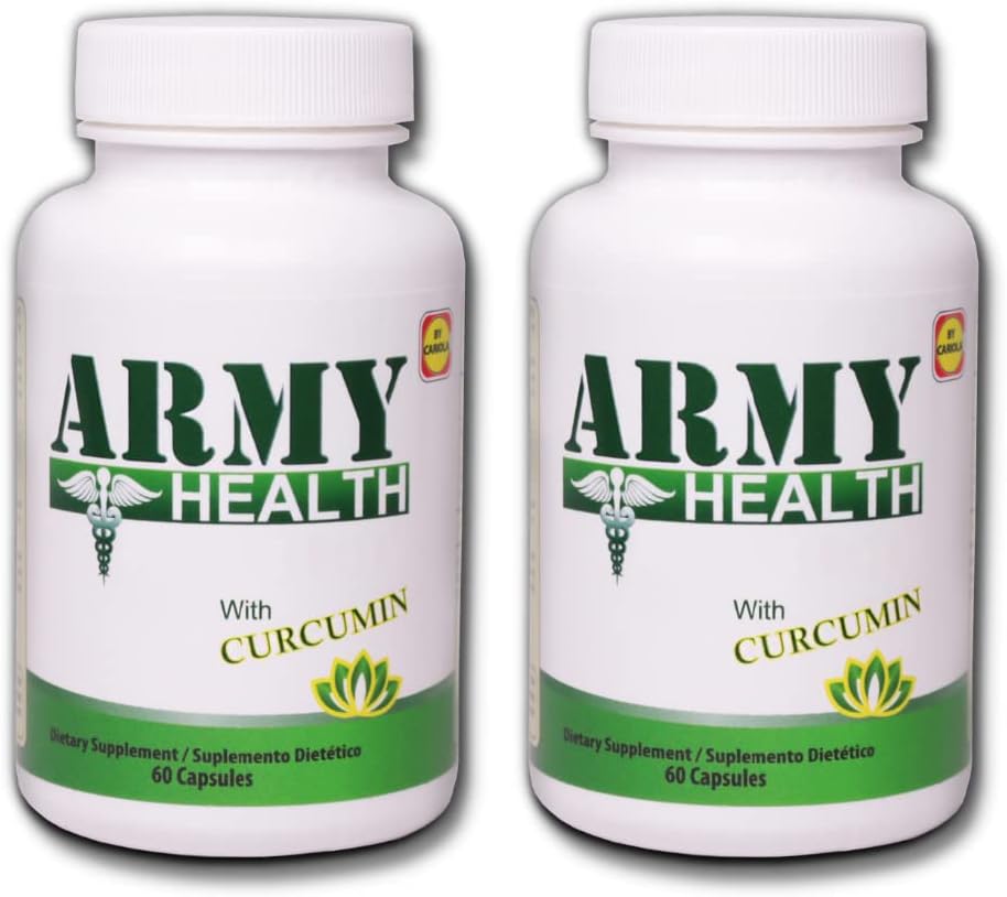 100% Natural Turmeric Curcumin 60 Capsules - Ginger, Boswellia Serrata - Pain Support Discomfort - Neck Pain and BackAche - Conjunto y Muscle Support Pack de 2-120 Caps