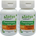 Punarnava Forte Capsule 500 mg. 60 Veg. Capsule ← Punarnava (Boerhaavia Diffusa) Extracto Capsules para Hombres y Mujeres ← Ayurvedic Herbal Suplemento/Remedios Silencio 10:1 Forte (2 Botellas de 60 cápsulas)