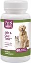 PetAlive Skin and Coat Tonic - All Natural Herbal Suplemento para Cat and Dog Skin Health and Shiny, Glossy Coats - 60 Veggie Caps