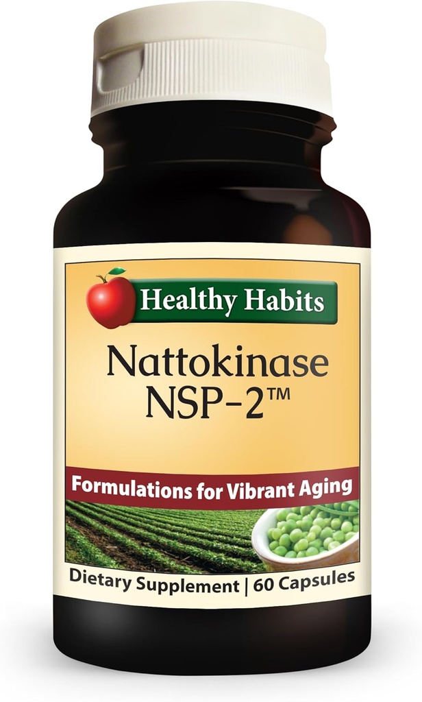 Habits saludables Nattokinase NSP2 High Potency Cardiovascular Health Supplement 60 Count