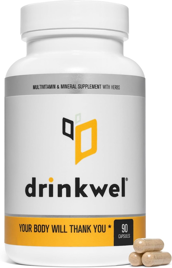 Bebida para mejores mañanas - Suplemento Multivitamínico Premium - Soporte para el hígado &amp; Estato de leche inmune, vitamina C, zinc, magnesio - 30 Cuenta - Botella única